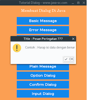 Cara Membuat Pesan Dialog Di Java Netbeans