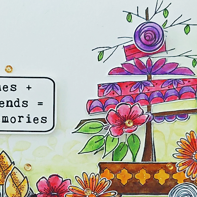 Simple cardmaking idea using the Shady Designs Blooming Marvellous Collection by Lou Sims