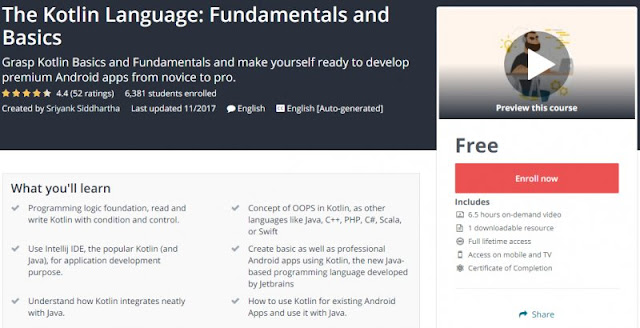 [100% Free] The Kotlin Language: Fundamentals and Basics