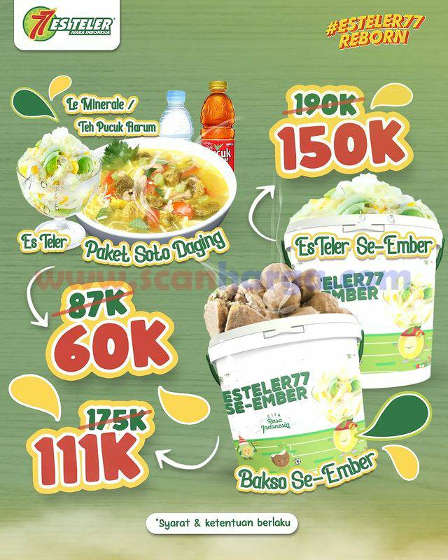 Promo ES TELER 77 RAHMAT Paket RAMADHAN HEMAT mulai 50RB*