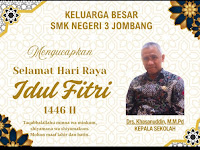 Ucapan Idul Fitri 1446 H SMKN 3 Jombang