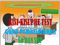 Download Kisi-Kisi Pre Test Guru Pembelajaran SD dan SMP