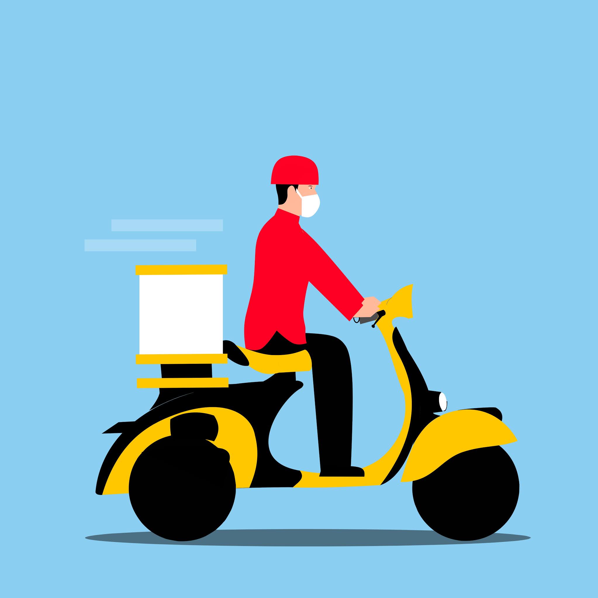 Courier service illustration design