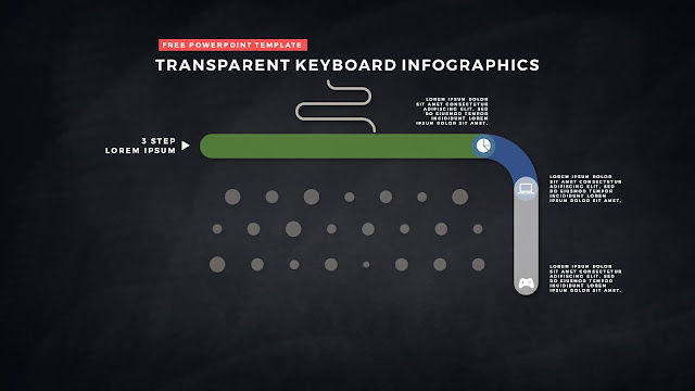 Free PowerPoint Design Elements with Transparent Keyboard Infographics Slide 13