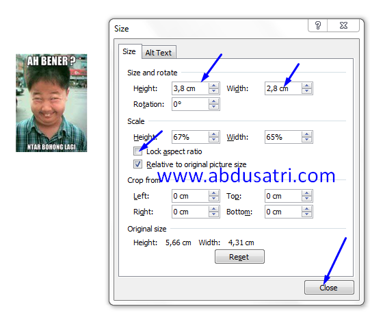 Cara Membuat Ukuran Foto 3x4, 4x6 di Microsoft Word 