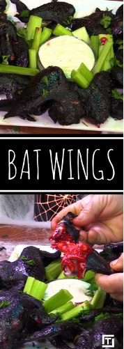 BLOODY MARY BAT WINGS: BLACK AS NIGHT, HOT AS HELL