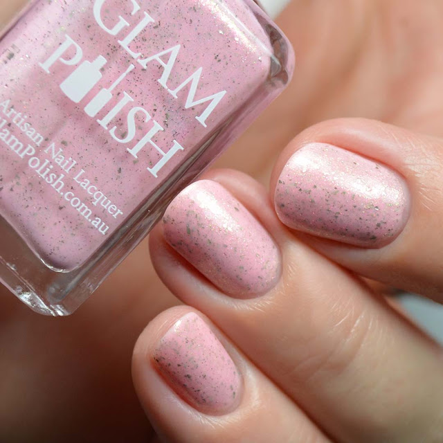 pink crelly shimmer nail polish