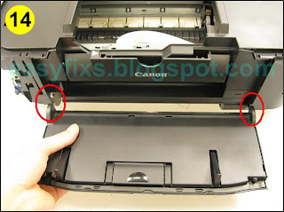 How to take apart Canon iP4700, iP4720, iP4740, iP4750, iP4760, iP4780 and replace the ink absorber kit on error code 5B00, 5B01, 1700, 1701