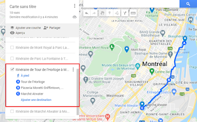 Google Maps- Itinéraire modifié: Ajout destination