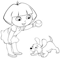 10 Mewarnai Gambar Dora  The Explorer