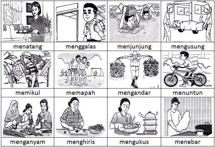 Koleksi Kata Kerja Bergambar