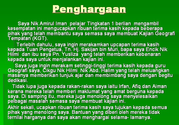 GEOGRAFI Mengenali Ciptaan dan Kekuasaan Allah ke atas 