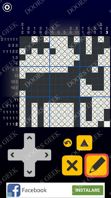 Picross Galaxy Level 109 Solution, Cheats, Walkthrough