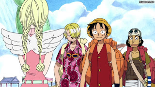 ワンピース アニメ 158話 ルフィ サンジ ウソップ 空島 スカイピア ラブリー通り | ONE PIECE Episode 158 Skypiea