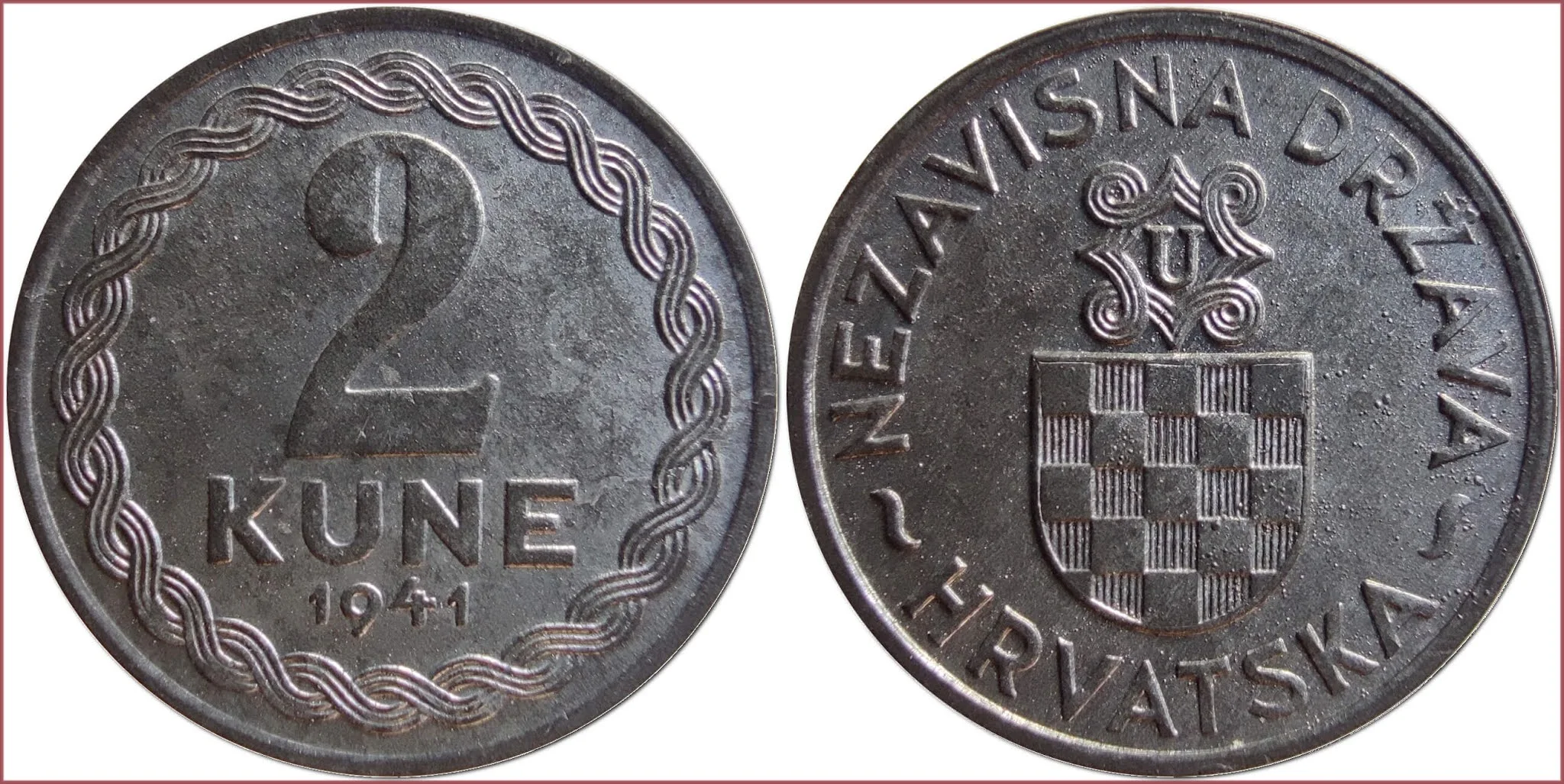 2 kune (singular — kuna), 1941: Independent State of Croatia