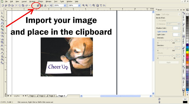 image clipboard, page curl
