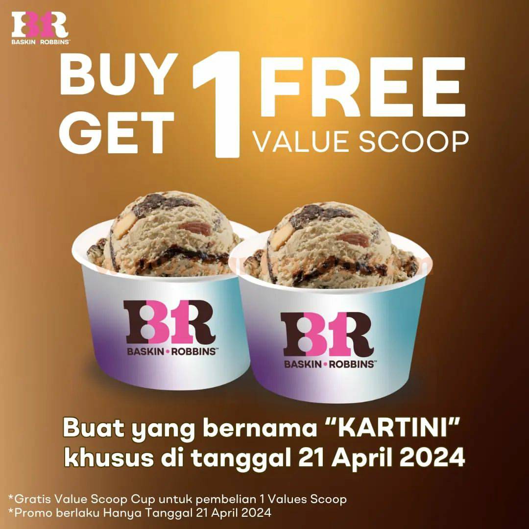 Promo Baskin Robbins Spesial Hari Kartini Beli 1 Gratis 1