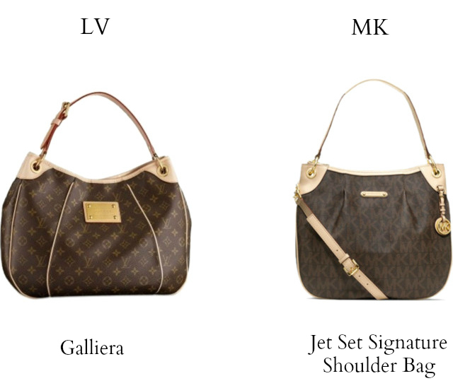 louis vuitton galliera vs michael kors jet set signature shoulder bag