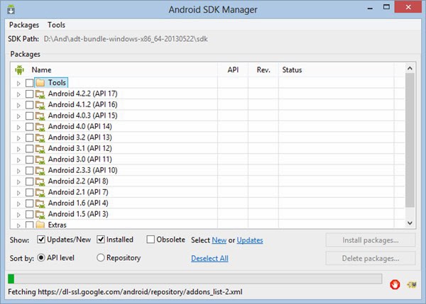 3 Android SDK Manager