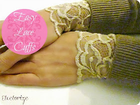 DIY Lace Cuffs, Boot Socks, how to make lace cuffs