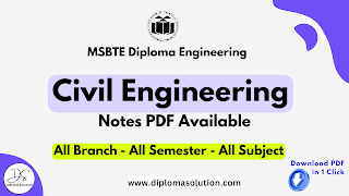 MSBTE Civil Engineering Notes PDF | Diploma CE Branch Notes PDF