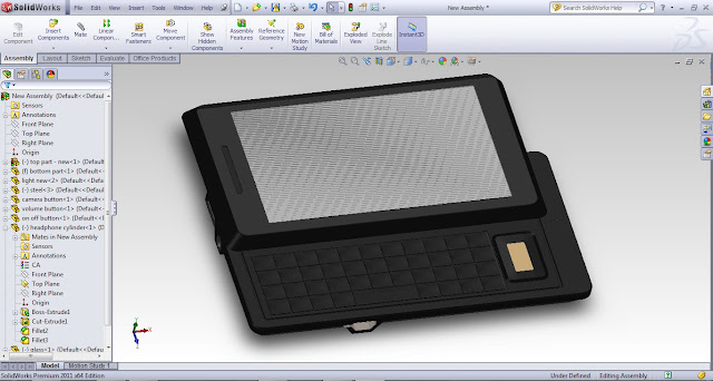 Motorola milestone model in SolidWorks