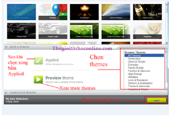 TẠO SLILESHOW TRỰC TUYẾN VỚI PROSHOW WEB