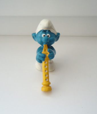 Oboist Smurf Figure Peyo West Germany Bully