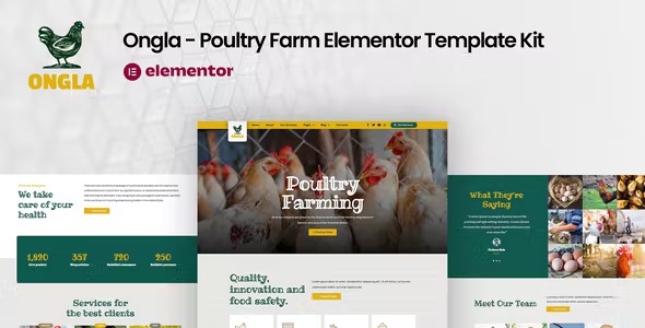 Best Poultry Farm Elementor Template Kit