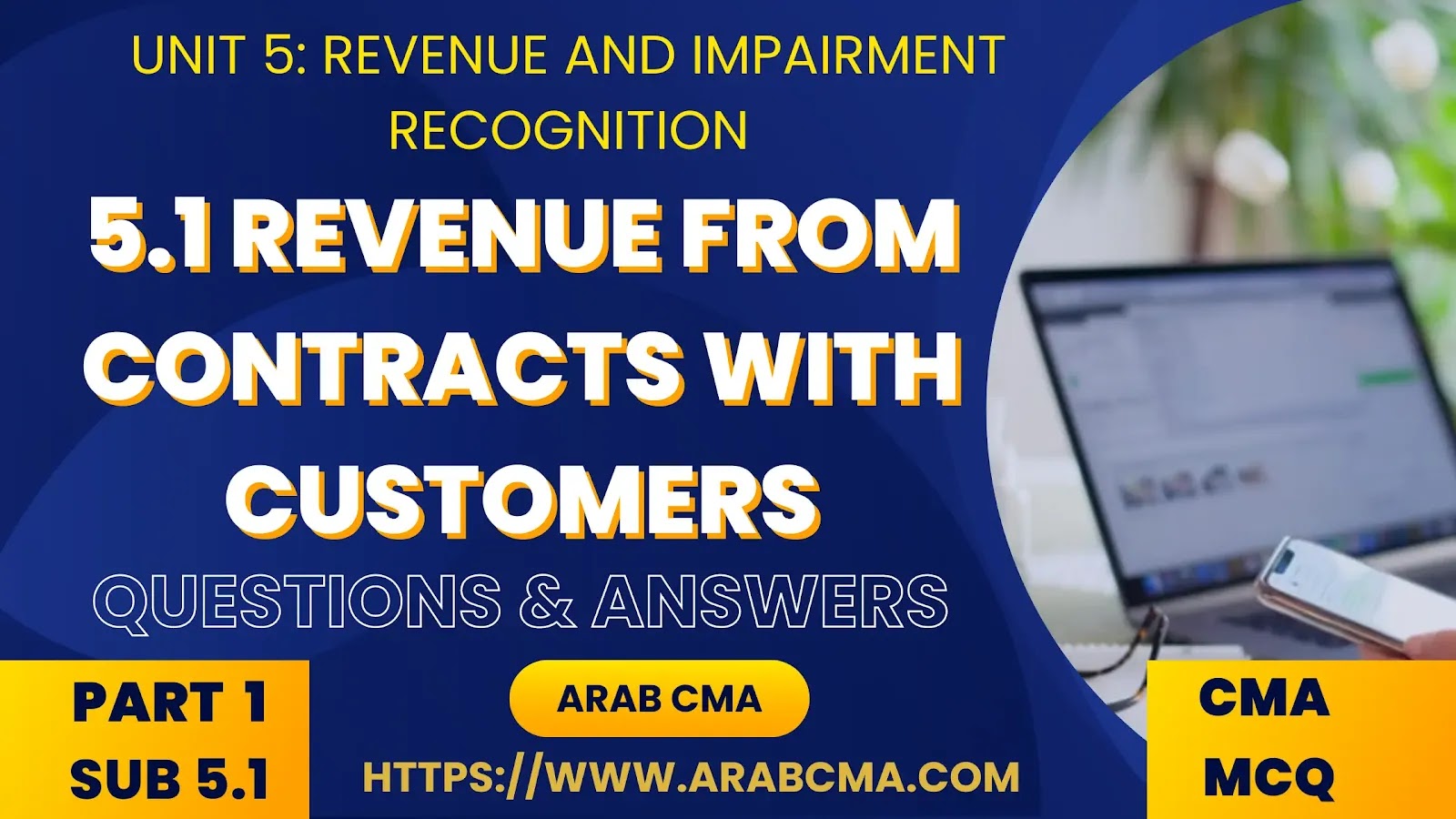 CMA PART 1 MCQ , subunit 5.1 Revenue from Contracts with Customers