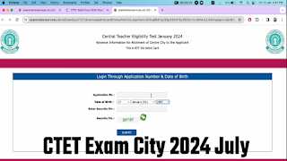 CTET Exam City Check 2024