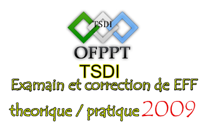 TSDI: Examen et correction de Fin de Formation Théorique et Pratique 2009