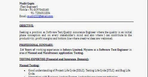 Download Formats Of Resume For Freshers
