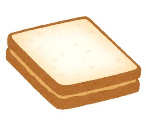 ピーナッツバターサンドのイラスト