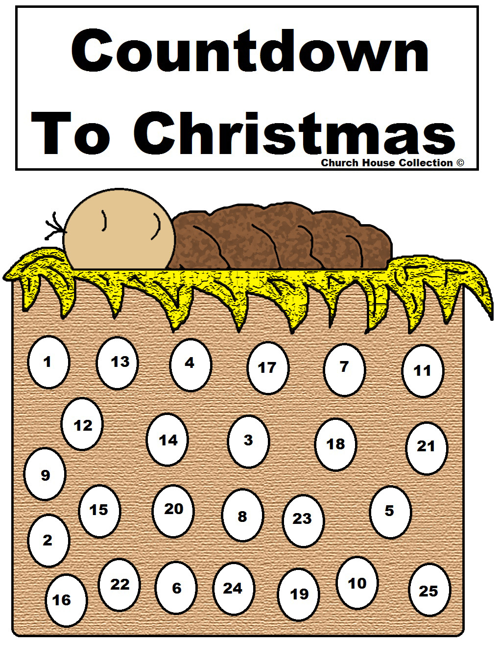 Download Church House Collection Blog: Baby Jesus Advent Calendar For Christmas