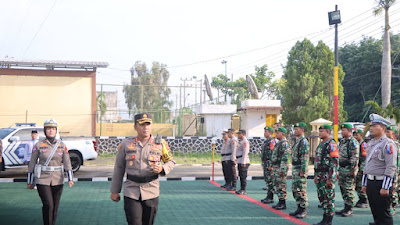 Polres OKU Timur Gelar Apel Pasukan Ops Keselamatan Musi, Ini Pesan Kapolres 