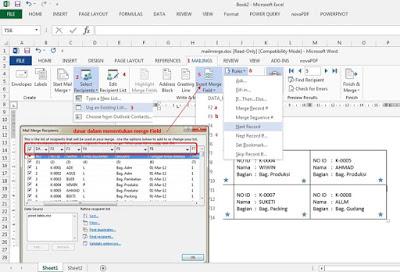 Cara Mail Merge dengan data Excel