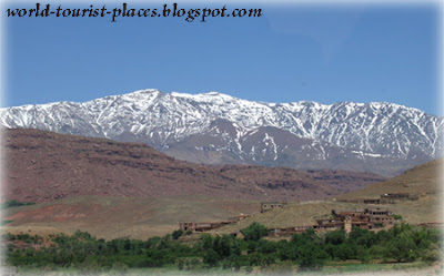 snow on atlas mountain