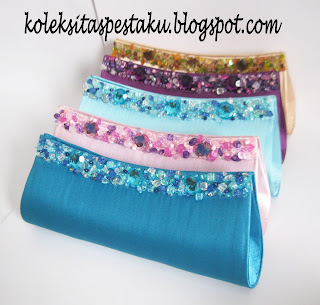 Clutch Bag Mewah Tas Pesta Payet Handmade