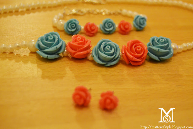 mother's day gift idea, pearls and roses jewelry set, diy jewelry, diy earrings, diy bracelet, diy earrings