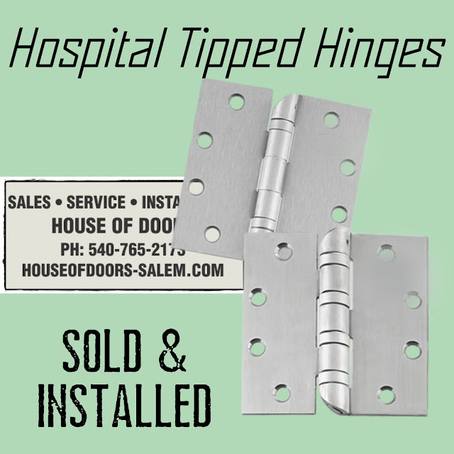 Hospital tipped hinges sold & installed by House of Doors