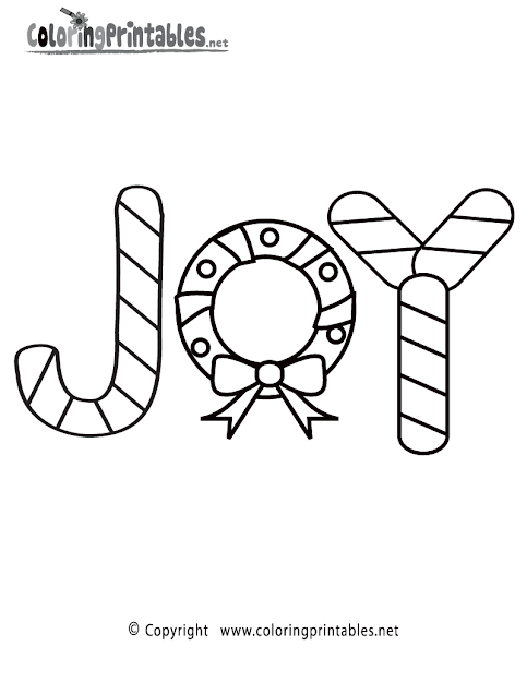 Christmas Coloring Pages  Christmas Joy Coloring Page  Free Holiday  Coloring Printable