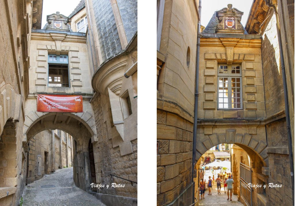 Lateral del ayuntamiento, rue salamandre, Sarlat