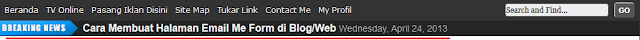 Cara Membuat Breaking News Slider di Blogger