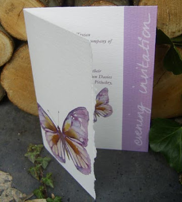 This sample wedding invitation to take butterfly 