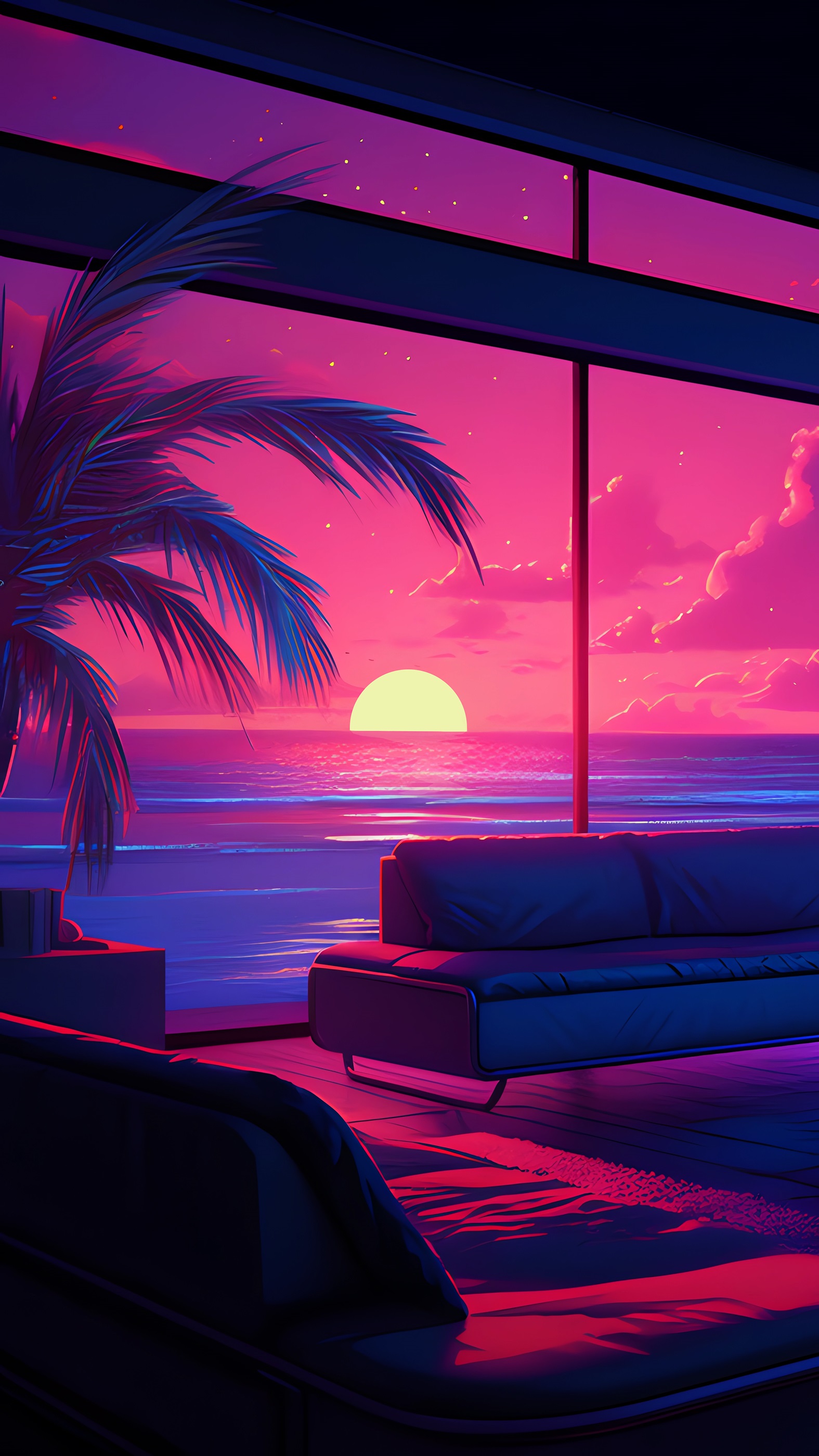 Step into Nostalgia: 90s Vaporwave Room with Chill Vibe, Lofi Background -  Free 4K Wallpaper for PC Setup in 2023