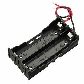 18650 Battery Holder Battery Box 2 Leads ROHS DIY DC 7.4V 2 Slot Double Series hown - store