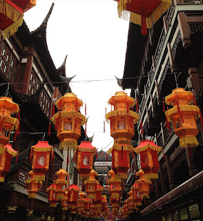 Chinese lanterns chine new year builings architecture culture