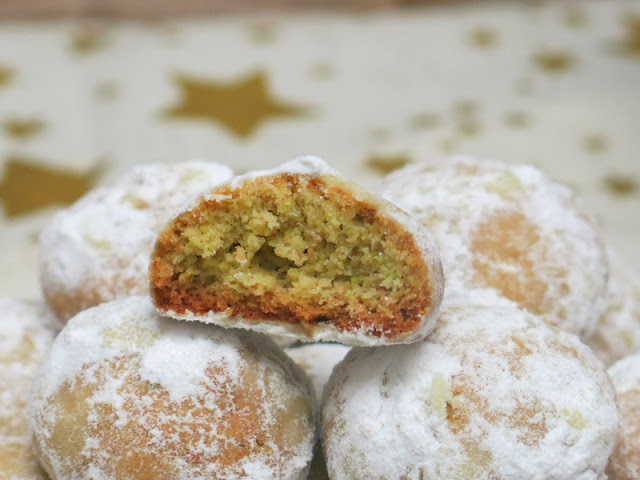 GALLETAS NEVADAS DE PISTACHOS