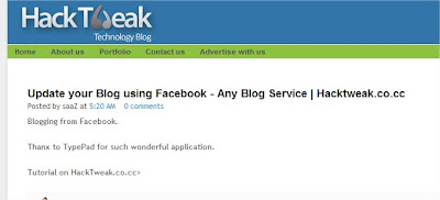 l Update your Blog using Facebook for Any Blog Service
